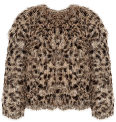 MICHAEL Michael Kors Animal-print faux fur cropped jacket