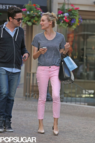 Diane Kruger wore pink pants to meet up with a pal for an LA shopping trip.
Diane Kruger wore pink pants to meet up with a pal for an LA shopping trip.