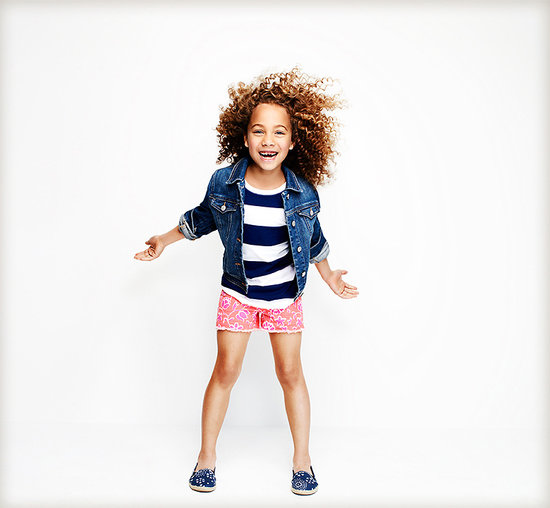 Denim Jacket With Crew Tee and Printed Shorts Denim Jacket With Crew Tee and Printed Shorts