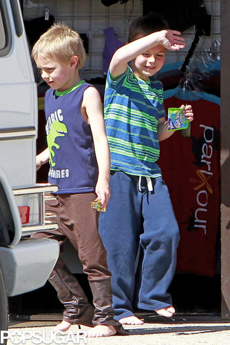 Britney Spears took her sons, Jayden James Federline and Sean Preston Federline, to gymnastics in LA.
Britney Spears took her sons, Jayden James Federline and Sean Preston Federline, to gymnastics in LA.