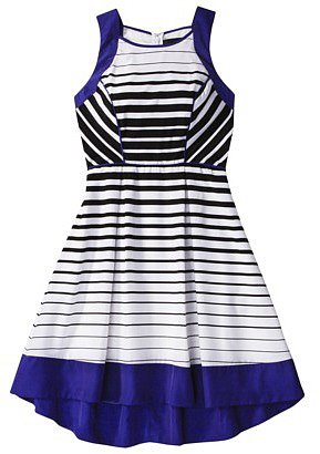 Mossimo® Women's Stripe Sleeveless Dress -White/Black