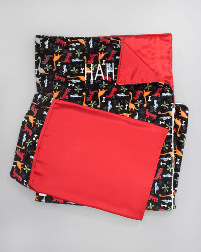 Swankie Blankie Dino Plush Sleeping Bag, Monogram