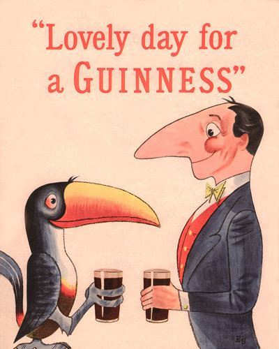 We're seeing double in this vintage Guinness ad.
We're seeing double in this vintage Guinness ad.