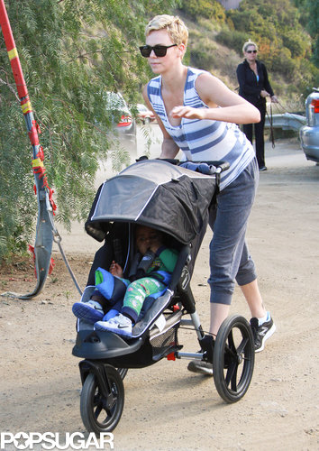 Charlize Theron Takes a Hollywood Hike With Jackson Charlize Theron Takes a Hollywood Hike With Jackson