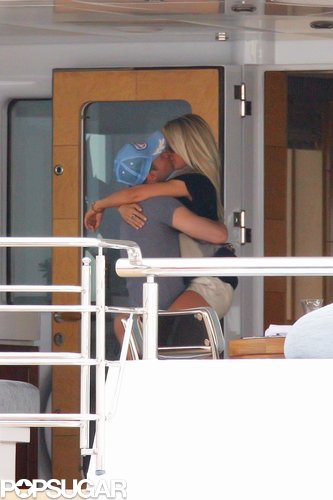 Julianne Hough jumped into Ryan Seacrest's arms during a Fourth of July trip to St.-Tropez in 2010.
Julianne Hough jumped into Ryan Seacrest's arms during a Fourth of July trip to St.-Tropez in 2010.