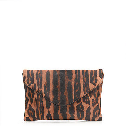 Invitation Clutch In Printed Calf Hair