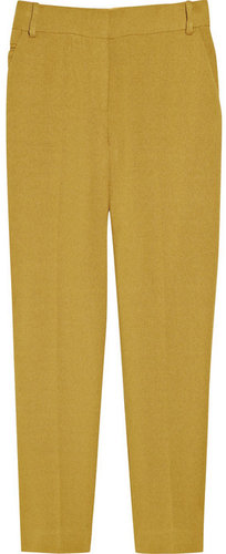 Diane von Furstenberg Georginne Cuff cropped basketweave pants