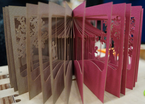 Laser-printed pages crafted at FabCafe.
Laser-printed pages crafted at FabCafe.