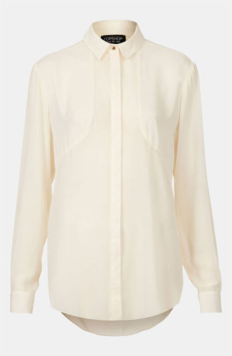 Topshop Contrast Panel Shirt