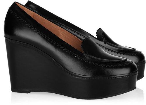 Carven Ursule leather wedge loafers