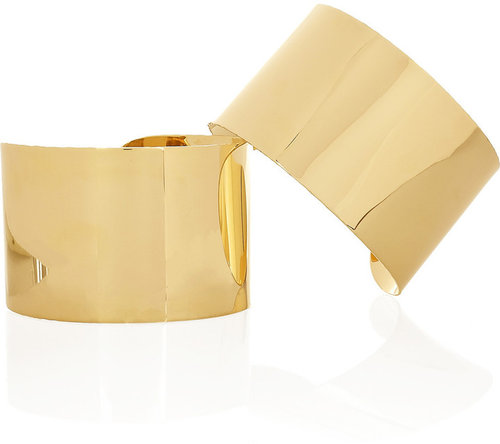 Maison Martin Margiela Set of two 22-karat gold-plated arm cuffs