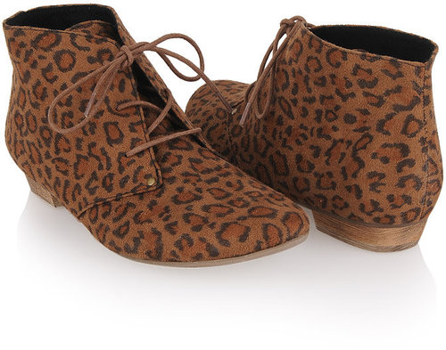 Forever 21 Leopard Print Suedette Boots