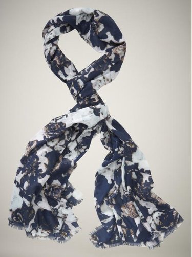 Oversized floral scarf