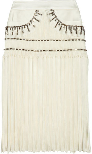 Alberta Ferretti Gonna embellished silk skirt