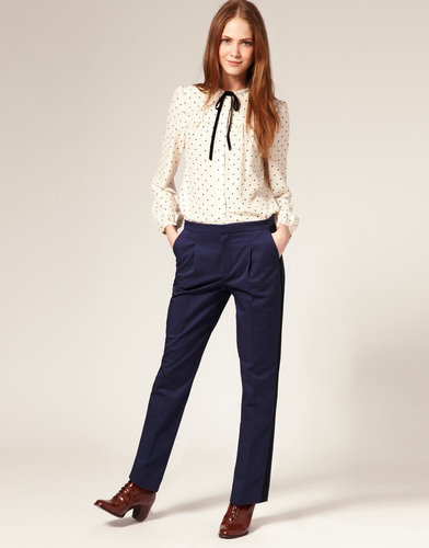 Boutique By Jaeger Cotton Tuxedo Pants