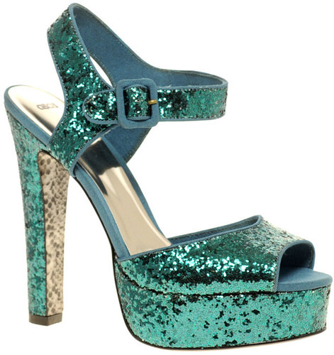 ASOS HYSTERIC Glitter Platform High Sandals