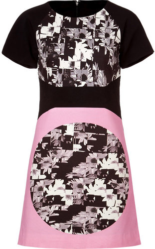 Tibi White/Black-Multi Print Cotton Dress