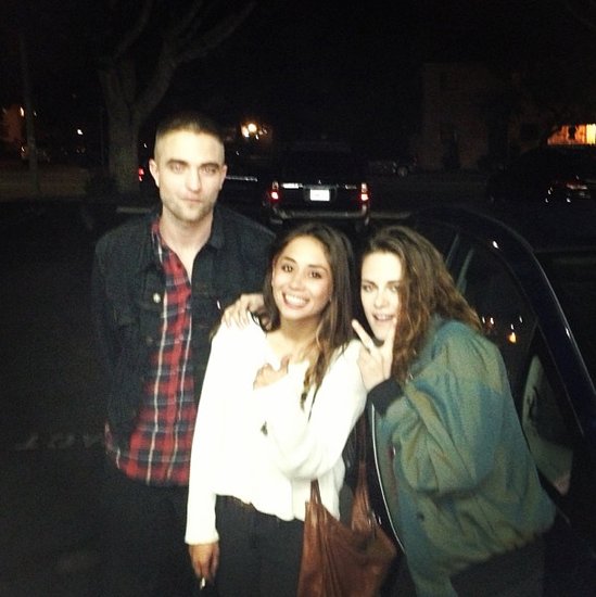 A fan snapped a photo with Robert Pattinson and Kristen Stewart in LA.
Source: Instagram user laura_austin A fan snapped a photo with Robert Pattinson and Kristen Stewart in LA.
Source: Instagram user laura_austin