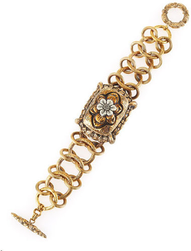 Stephen Dweck Floral Pendant Chain Bracelet