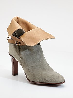 Cuffed Suede Ankle Boots