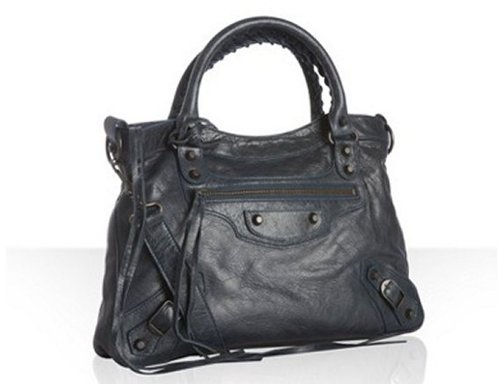 Balenciaga petrol lambskin 'First' medium satchel