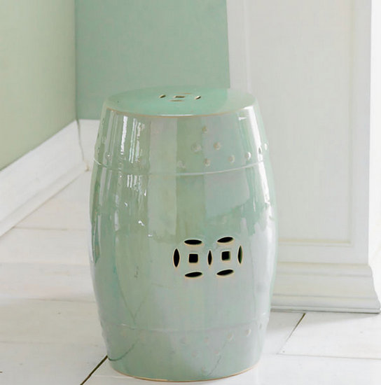 This pale green garden stool ($129) would make for a chic side table, seat, or ottoman.
This pale green garden stool ($129) would make for a chic side table, seat, or ottoman.