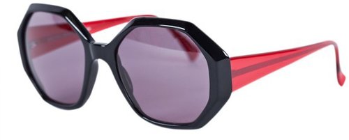 Michel Klein Georgia Black and Red Sunglasses