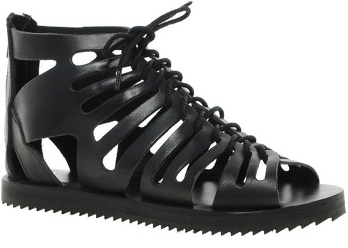 ASOS FESTIVAL Leather Gladiator Flat Sandals