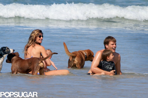 Bikini-Clad Gisele Hits the Beach With Shirtless Tom, Baby Vivian, Jack, and Ben Bikini-Clad Gisele Hits the Beach With Shirtless Tom, Baby Vivian, Jack, and Ben