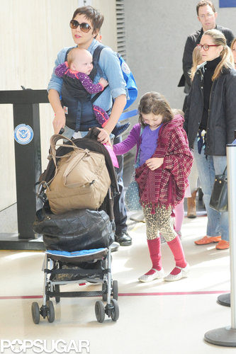 Maggie Gyllenhaal Lands in LA With Her Daughters and a New Pixie Cut Maggie Gyllenhaal Lands in LA With Her Daughters and a New Pixie Cut