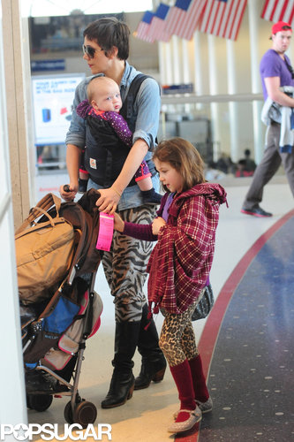 Maggie Gyllenhaal Lands in LA With Her Daughters and a New Pixie Cut Maggie Gyllenhaal Lands in LA With Her Daughters and a New Pixie Cut