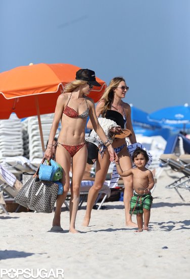 Doutzen Kroes took her son, Phyllon, to the beach with Candice Swanepoel in Miami.
Doutzen Kroes took her son, Phyllon, to the beach with Candice Swanepoel in Miami.