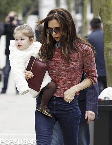 Victoria Beckham carried Harper.
Victoria Beckham carried Harper.