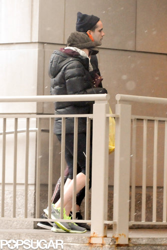 Scarlett Johansson Takes a Snowy City Stroll With Romain Scarlett Johansson Takes a Snowy City Stroll With Romain