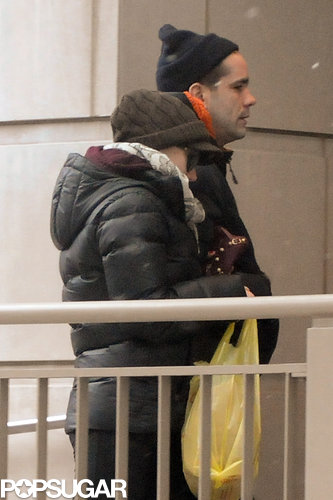 Scarlett Johansson Takes a Snowy City Stroll With Romain Scarlett Johansson Takes a Snowy City Stroll With Romain