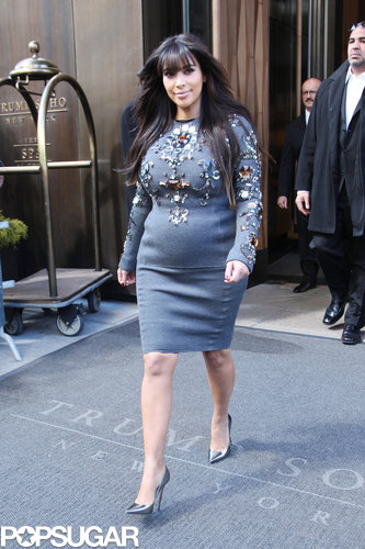 Kim Kardashian Adds Sparkle to Her Latest Maternity Look Kim Kardashian Adds Sparkle to Her Latest Maternity Look