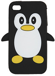 WetSeal Rubber Peguin Phone Case Black