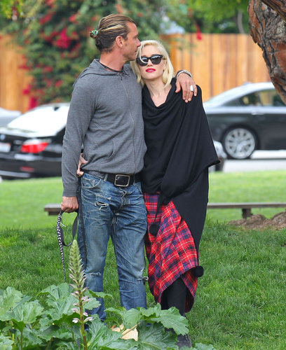 Gavin Rossdale planted a kiss on his wife, Gwen Stefani, during a couple's stroll in LA in April 2013.
Gavin Rossdale planted a kiss on his wife, Gwen Stefani, during a couple's stroll in LA in April 2013.