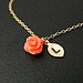 Initial Flower Necklace
