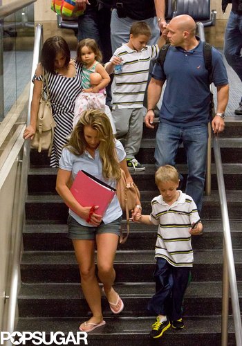 Britney Spears traveled out of New Orleans with her sons.
Britney Spears traveled out of New Orleans with her sons.