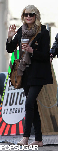 Emma Stone returned to NYC for The Amazing Spider-Man 2.
Emma Stone returned to NYC for The Amazing Spider-Man 2.
