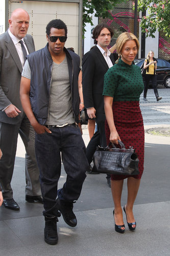 Beyoncé was ladylike in a polka-dot Marc Jacobs dress, while Jay-Z stayed cool in a vest and black sneakers in Paris in 2011.
Beyoncé was ladylike in a polka-dot Marc Jacobs dress, while Jay-Z stayed cool in a vest and black sneakers in Paris in 2011.