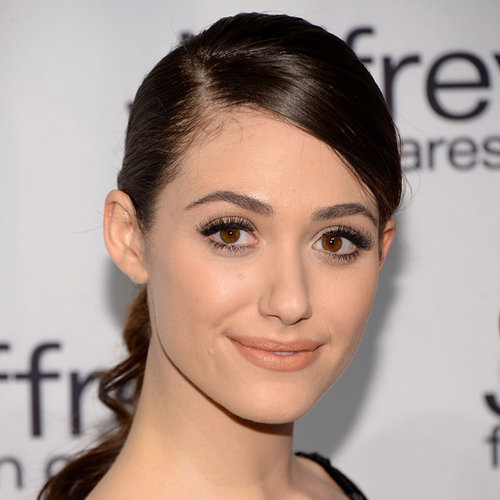 Emmy Rossum in Nude Lipstick