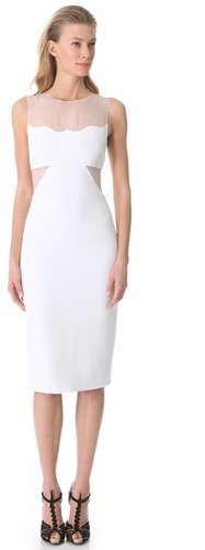Cushnie et ochs Sleeveless Dress with Organza Cutouts