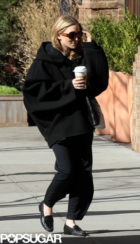 Mary-Kate Olsen wore oversize sunglasses for an NYC outing.
Mary-Kate Olsen wore oversize sunglasses for an NYC outing.