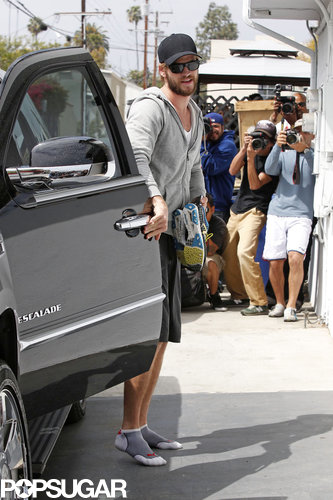 Liam Hemsworth Shows a Positive Outlook in LA Liam Hemsworth Shows a Positive Outlook in LA