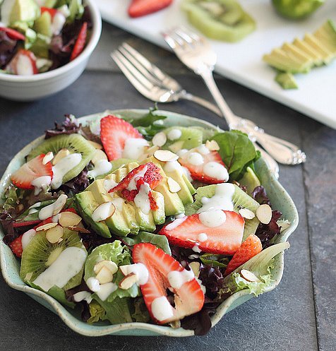 Strawberry Avocado Honey Lime Salad