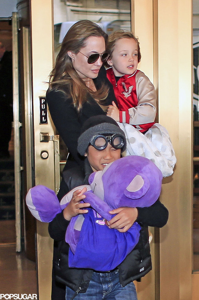 Angelina Jolie Goes Toy Shopping in NYC With the Kids! Angelina Jolie Goes Toy Shopping in NYC With the Kids!