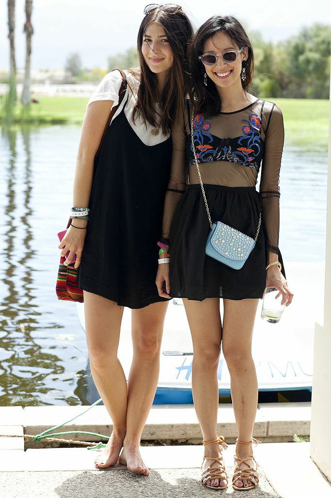 We love how this cute duo channeled the '90s in a baby-doll dress and sheer top.
We love how this cute duo channeled the '90s in a baby-doll dress and sheer top.
