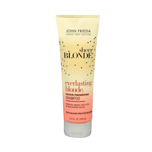 Blond-haired ladies know that maintaining their color requires some serious care. John Frieda Sheer Blonde Everlasting Blonde Shampoo ($6) has been recently reformulated to offer even better hair color protection.
Blond-haired ladies know that maintaining their color requires some serious care. John Frieda Sheer Blonde Everlasting Blonde Shampoo ($6) has been recently reformulated to offer even better hair color protection.